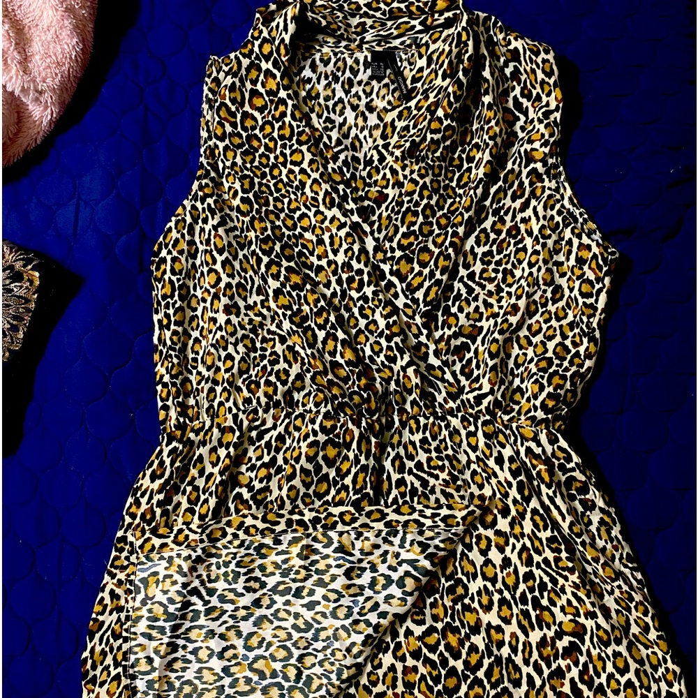 Mango leopard print dress